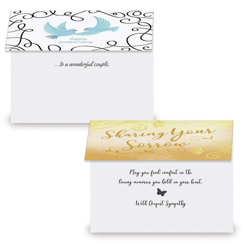 Current Deluxe Foil All Occasion Value Pack - 20 Cards With Envelopes, Celebration, Get Well, Sympathy, Birthday, Anniversary & Thinking of You Variety, Large 5" x 7" Assortment, 10 Design Set - Image 3